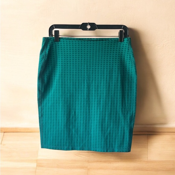 Old Navy Dresses & Skirts - Old Navy Turquoise Houndstooth Pencil Skirt